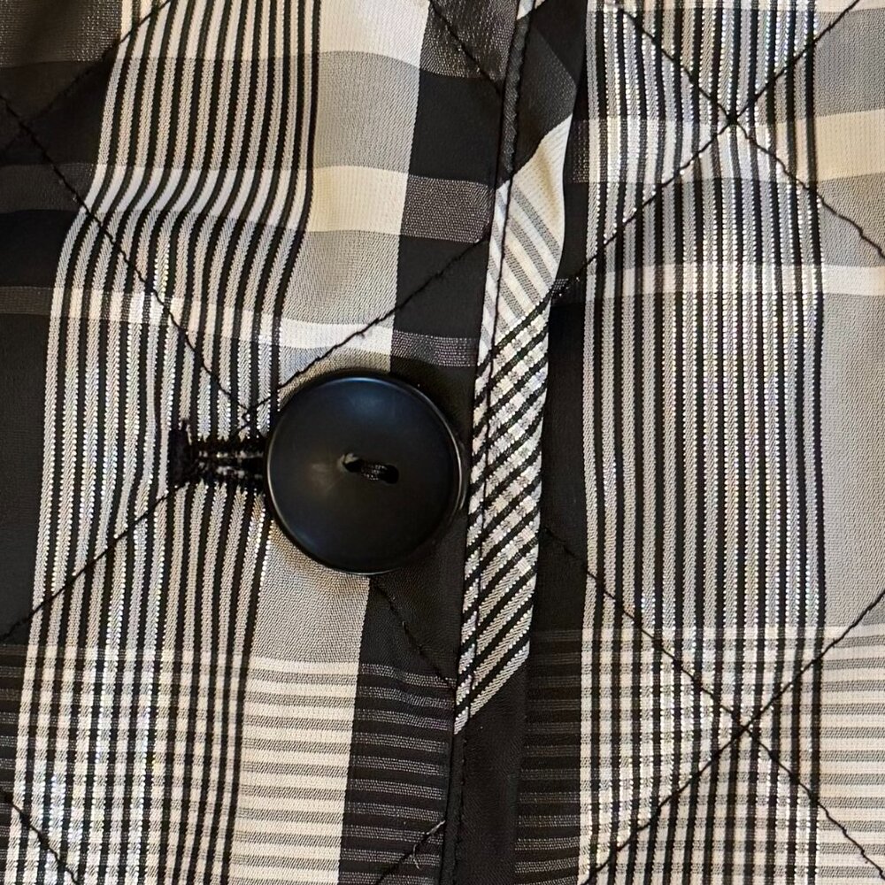 Peck & Peck Jacket Sz M in blk/gray/silver - Picture 10 of 14